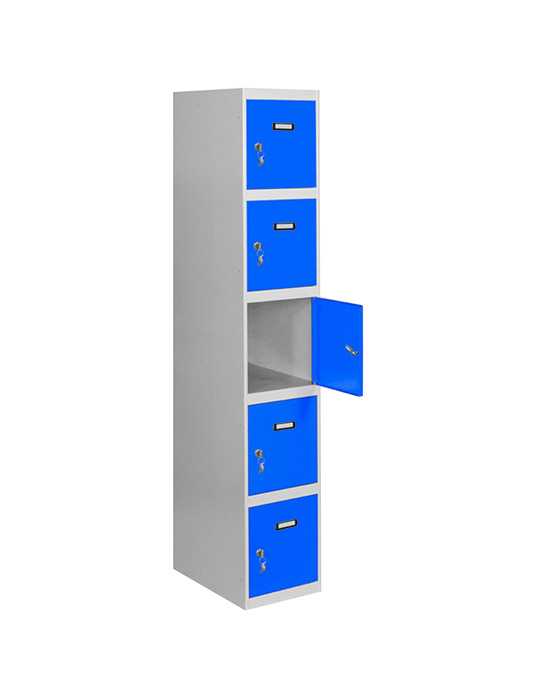 Taquilla 1800x300x500 SIMONLOCKER PROFESIONAL 5 PUERTA 1/5 300 IN GR/AZ marca SIMONRACK