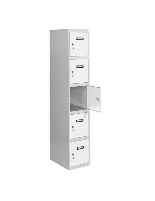 Taquilla 1800x300x500 SIMONLOCKER PROFESIONAL 5 PUERTA 1/5 300 IN GR/BL marca SIMONRACK