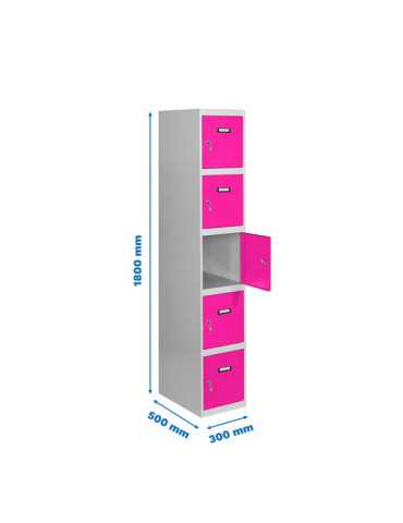 Taquilla 1800x300x500 SIMONLOCKER PROFESIONAL 5 PUERTA 1/5 300 IN GR/RS marca SIMONRACK