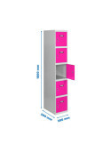 Taquilla 1800x300x500 SIMONLOCKER PROFESIONAL 5 PUERTA 1/5 300 IN GR/RS marca SIMONRACK