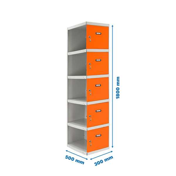 Taquilla 1800x300x500 SIMONLOCKER PROFESIONAL 5 PUERTA 1/5 300 ADI GR/NA marca SIMONRACK
