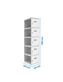 Taquilla 1800x300x500 SIMONLOCKER PROFESIONAL 5 PUERTA 1/5 300 ADI GR/BL marca SIMONRACK
