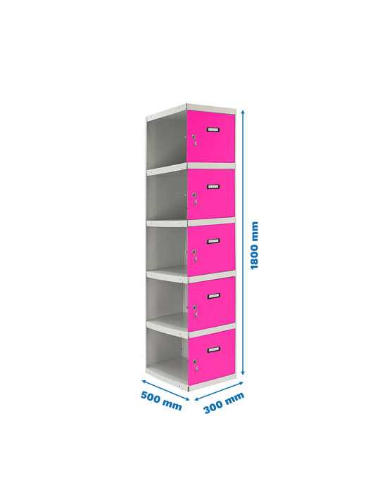 Taquilla 1800x300x500 SIMONLOCKER PROFESIONAL 5 PUERTA 1/5 300 ADI GR/RS marca SIMONRACK