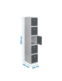 Taquilla 1800x400x500 SIMONLOCKER PROFESIONAL 5 PUERTA 1/5 400 IN GR/AN marca SIMONRACK