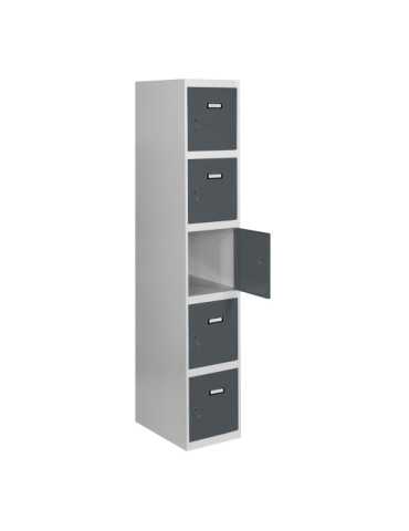 Taquilla 1800x400x500 SIMONLOCKER PROFESIONAL 5 PUERTA 1/5 400 IN GR/AN marca SIMONRACK 2