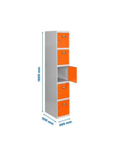 Taquilla 1800x400x500 SIMONLOCKER PROFESIONAL 5 PUERTA 1/5 400 IN GR/NA marca SIMONRACK