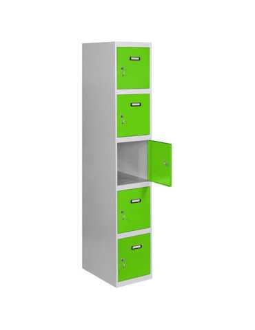 Taquilla 1800x400x500 SIMONLOCKER PROFESIONAL 5 PUERTA 1/5 400 IN GR/VE marca SIMONRACK 2
