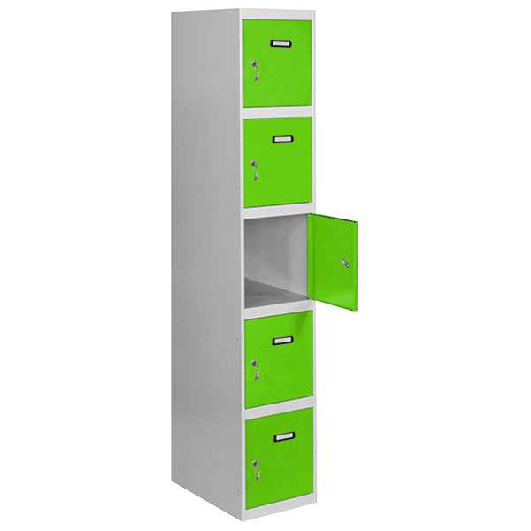 Taquilla 1800x400x500 SIMONLOCKER PROFESIONAL 5 PUERTA 1/5 400 IN GR/VE marca SIMONRACK