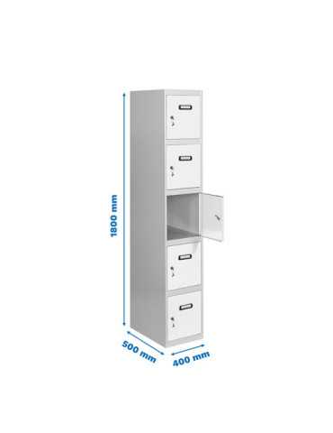 Taquilla 1800x400x500 SIMONLOCKER PROFESIONAL 5 PUERTA 1/5 400 IN GR/BL marca SIMONRACK