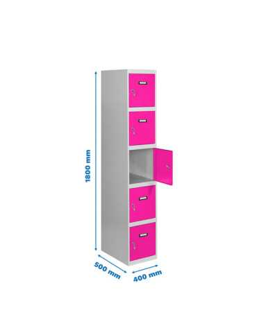 Taquilla 1800x400x500 SIMONLOCKER PROFESIONAL 5 PUERTA 1/5 400 IN GR/RS marca SIMONRACK
