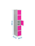 Taquilla 1800x400x500 SIMONLOCKER PROFESIONAL 5 PUERTA 1/5 400 IN GR/RS marca SIMONRACK