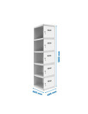 Taquilla 1800x400x500 SIMONLOCKER PROFESIONAL 5 PUERTA 1/5 400 ADI GR/BL marca SIMONRACK