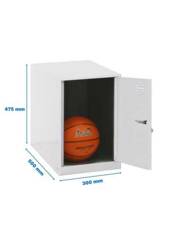 Taquilla 475x300x500 SIMONLOCKER DISM. MINI 475x300x500 mm BLA/BLA marca SIMONRACK