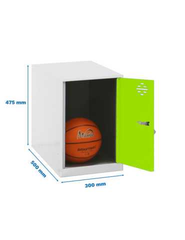 Taquilla 475x300x500 SIMONLOCKER DISM. MINI 475x300x500 mm BLA/VER marca SIMONRACK