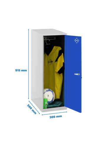 Taquilla 915x300x500 SIMONLOCKER DISM. SINGLE MINI 915x300x500 mm GR/AZ marca SIMONRACK