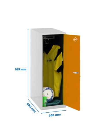 Taquilla 915x300x500 SIMONLOCKER DISM. SINGLE MINI 915x300x500 mm GR/NA marca SIMONRACK