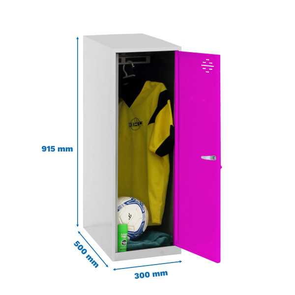 Taquilla 915x300x500 SIMONLOCKER DISM. SINGLE MINI 915x300x500 mm GR/RO marca SIMONRACK