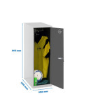 Taquilla 915x300x500 SIMONLOCKER DISM. SINGLE MINI 915x300x500 mm GR/AN marca SIMONRACK