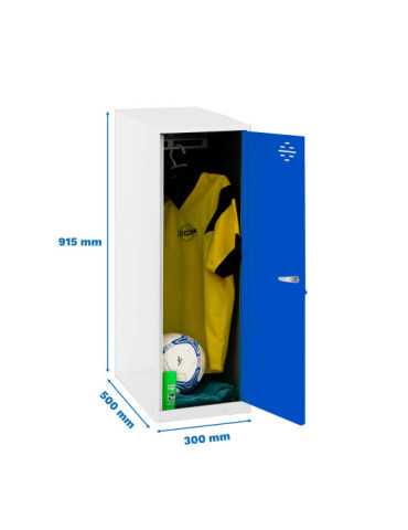 Taquilla 915x300x500 SIMONLOCKER DISM. SINGLE MINI 915x300x500 mm BL/AZ marca SIMONRACK