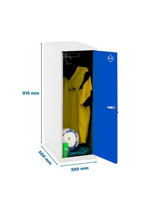 Taquilla 915x300x500 SIMONLOCKER DISM. SINGLE MINI 915x300x500 mm BL/AZ marca SIMONRACK