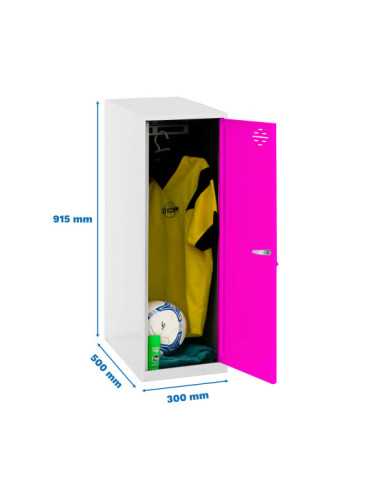 Taquilla 915x300x500 SIMONLOCKER DISM. SINGLE MINI 915x300x500 mm BL/RO marca SIMONRACK
