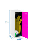 Taquilla 915x300x500 SIMONLOCKER DISM. SINGLE MINI 915x300x500 mm BL/RO marca SIMONRACK