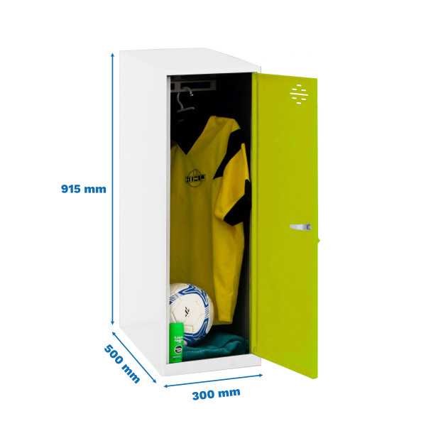 Taquilla 915x300x500 SIMONLOCKER DISM. SINGLE MINI 915x300x500 mm BL/VE marca SIMONRACK