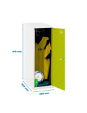 Taquilla 915x300x500 SIMONLOCKER DISM. SINGLE MINI 915x300x500 mm BL/VE marca SIMONRACK