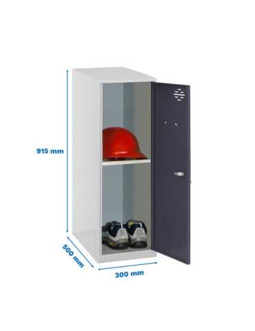 Taquilla 915x300x500 SIMONLOCKER DISM. MINI + BAN. 915x300x500 mm GR/AN marca SIMONRACK