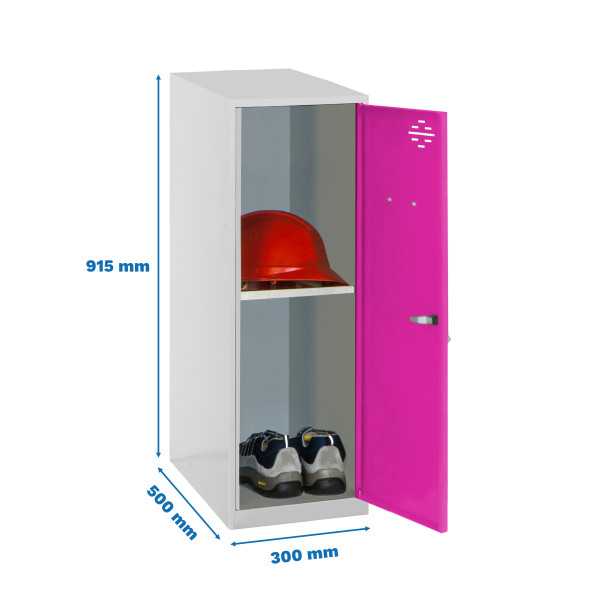 Taquilla 915x300x500 SIMONLOCKER DISM. MINI + BAN. 915x300x500 mm GR/RO marca SIMONRACK
