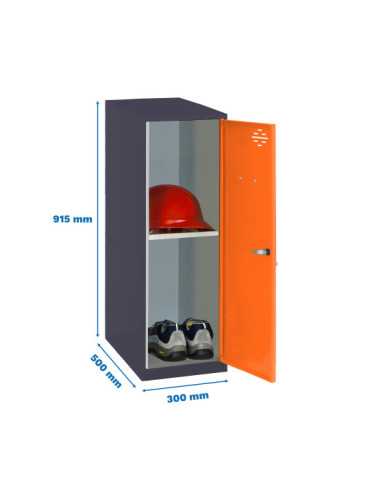 Taquilla 915x300x500 SIMONLOCKER DISM. MINI + BAN. 915x300x500 mm AN/NA marca SIMONRACK