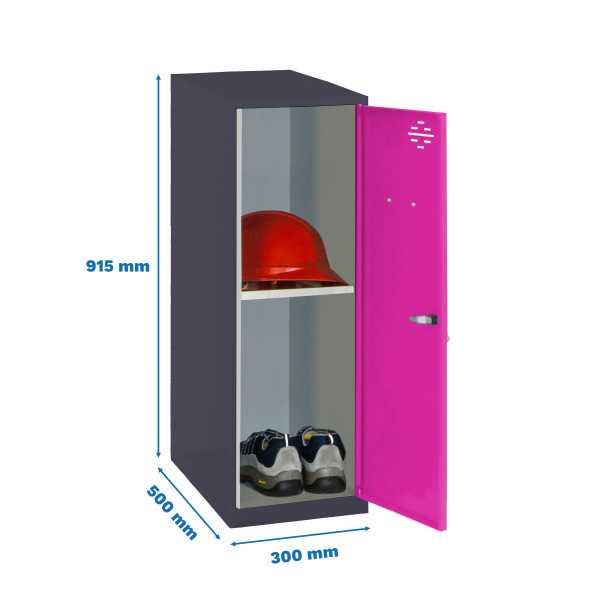Taquilla 915x300x500 SIMONLOCKER DISM. MINI + BAN. 915x300x500 mm AN/RO marca SIMONRACK