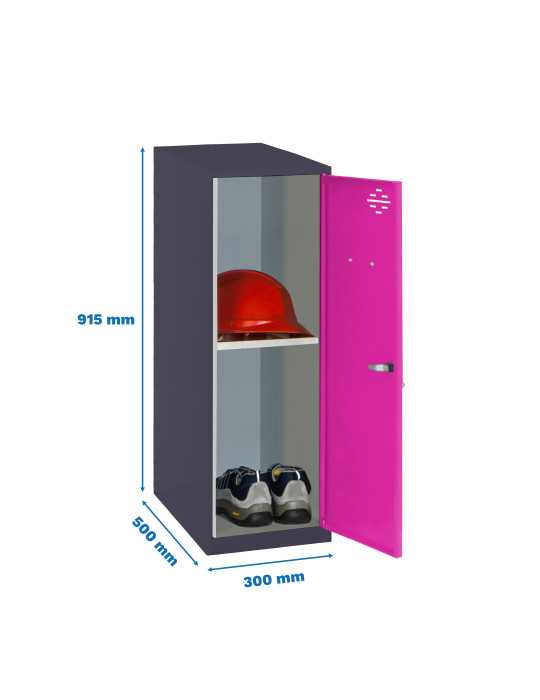 Taquilla 915x300x500 SIMONLOCKER DISM. MINI + BAN. 915x300x500 mm AN/RO marca SIMONRACK