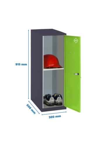 Taquilla 915x300x500 SIMONLOCKER DISM. MINI + BAN. 915x300x500 mm AN/VE marca SIMONRACK