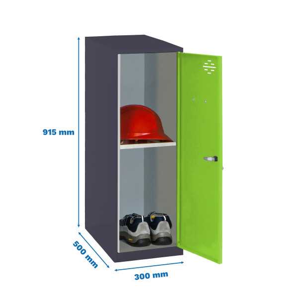 Taquilla 915x300x500 SIMONLOCKER DISM. MINI + BAN. 915x300x500 mm AN/VE marca SIMONRACK