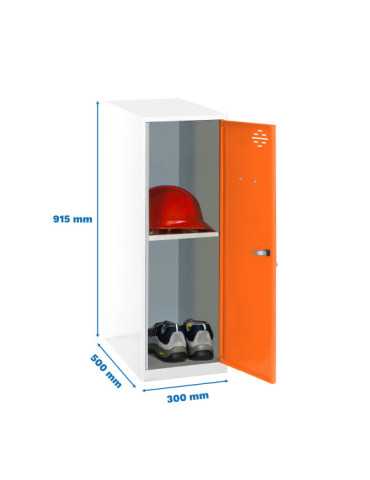 Taquilla 915x300x500 SIMONLOCKER DISM. MINI + BAN. 915x300x500 mm BL/NA marca SIMONRACK
