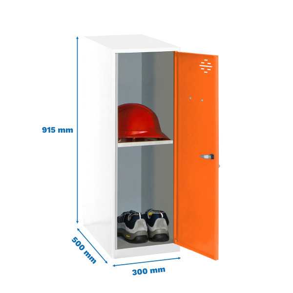 Taquilla 915x300x500 SIMONLOCKER DISM. MINI + BAN. 915x300x500 mm BL/NA marca SIMONRACK