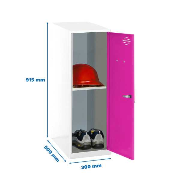 Taquilla 915x300x500 SIMONLOCKER DISM. MINI + BAN. 915x300x500 mm BL/RO marca SIMONRACK