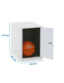Taquilla 475x400x500 SIMONLOCKER DISM. MINI 475x400x500 mm BLA/BLA marca SIMONRACK