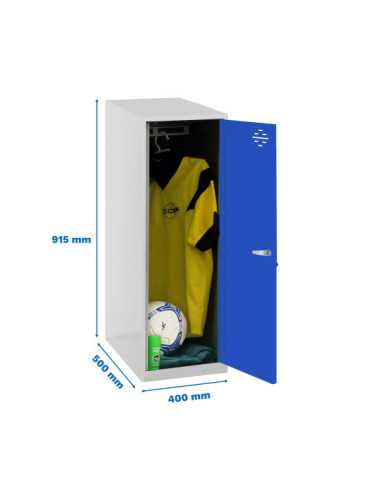 Taquilla 915x400x500 SIMONLOCKER DISM. SINGLE MINI 915x400x500 mm GR/AZ marca SIMONRACK
