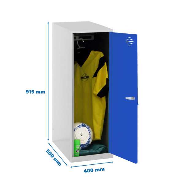 Taquilla 915x400x500 SIMONLOCKER DISM. SINGLE MINI 915x400x500 mm GR/AZ marca SIMONRACK