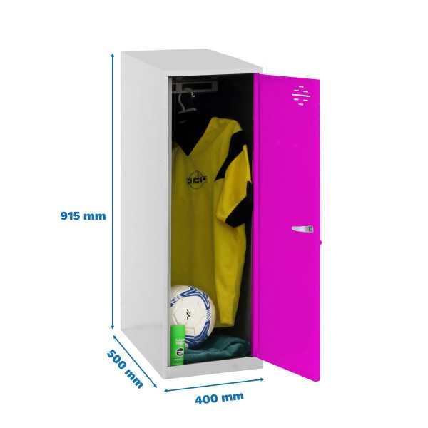 Taquilla 915x400x500 SIMONLOCKER DISM. SINGLE MINI 915x400x500 mm GR/RO marca SIMONRACK