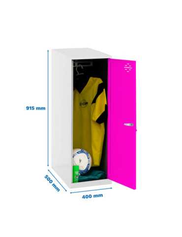 Taquilla 915x400x500 SIMONLOCKER DISM. SINGLE MINI 915x400x500 mm BL/RO marca SIMONRACK