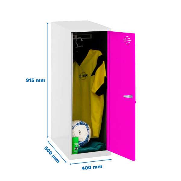 Taquilla 915x400x500 SIMONLOCKER DISM. SINGLE MINI 915x400x500 mm BL/RO marca SIMONRACK