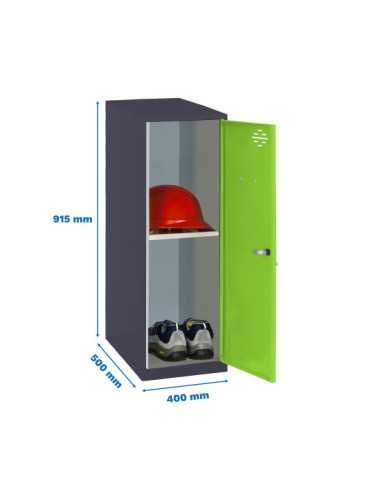 Taquilla 915x400x500 SIMONLOCKER DISM. MINI + BAN. 915x400x500 mm AN/VE marca SIMONRACK