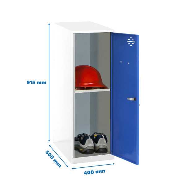 Taquilla 915x400x500 SIMONLOCKER DISM. MINI + BAN. 915x400x500 mm BL/AZ marca SIMONRACK