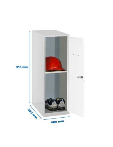 Taquilla 915x400x500 SIMONLOCKER DISM. MINI + BAN. 915x400x500 mm GR/BL marca SIMONRACK