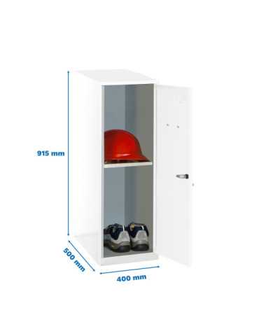 Taquilla 915x400x500 SIMONLOCKER DISM. MINI + BAN. 915x400x500 mm BL/BL marca SIMONRACK