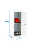 Taquilla 915x400x500 SIMONLOCKER DISM. MINI + BAN. 915x400x500 mm BL/BL marca SIMONRACK