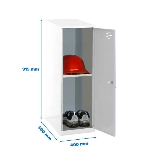 Taquilla 915x400x500 SIMONLOCKER DISM. MINI + BAN. 915x400x500 mm BL/GR marca SIMONRACK